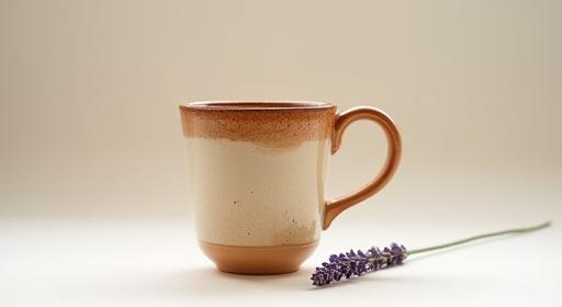 Handcrafted yoga-themed ceramic mug with intricate relief and soothing glaze.